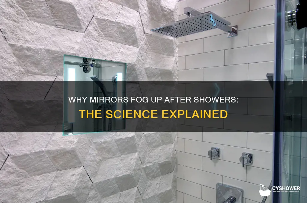 why does the mirror get foggy after a shower