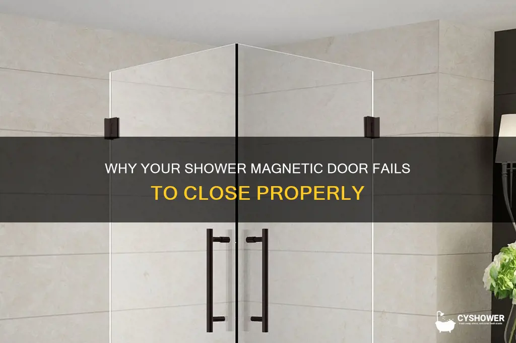 why does the shower magnetic door not work