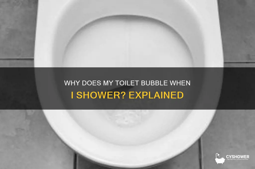 why does the toilet bubble when i take a shower