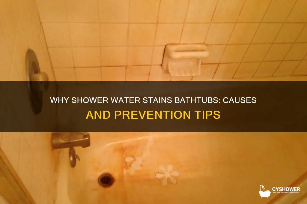 why does the water in the shower stain the bathtub