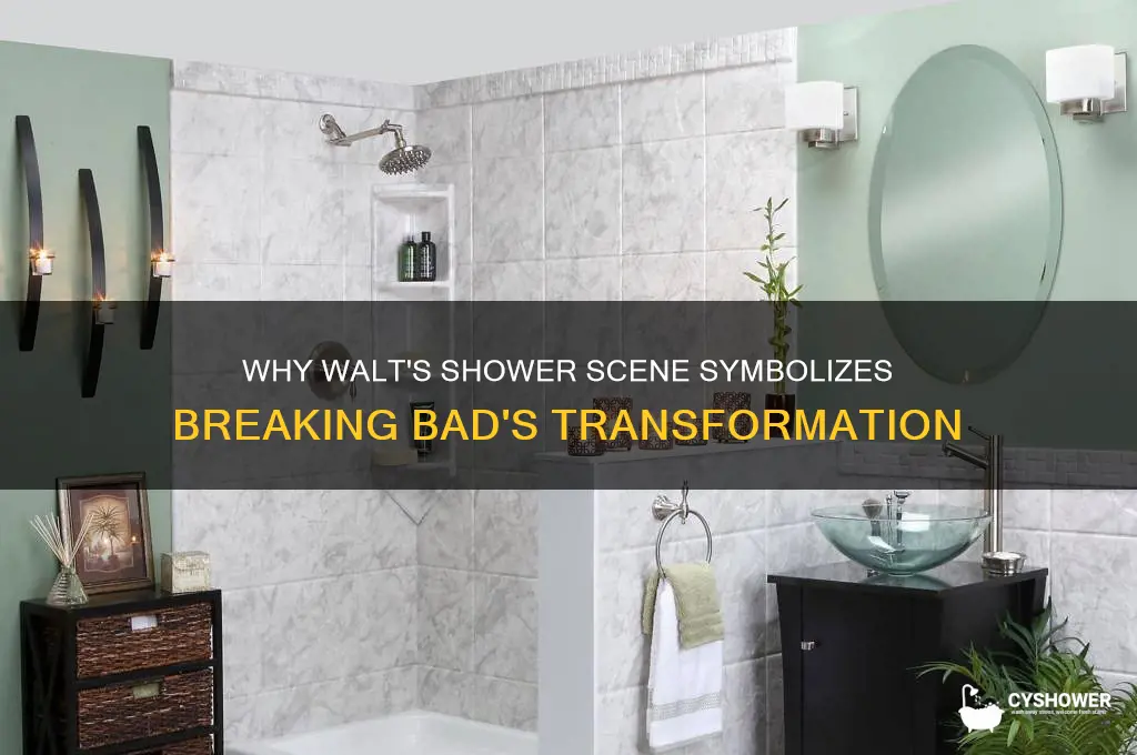 why does walt take a shower