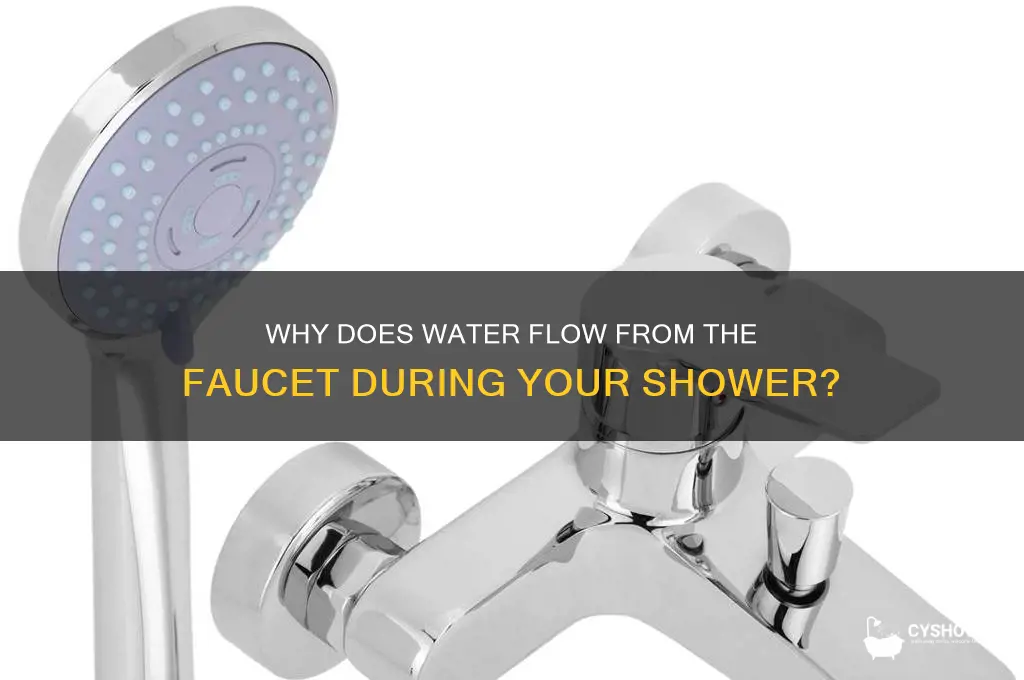 why does water come out the faucet during a shower
