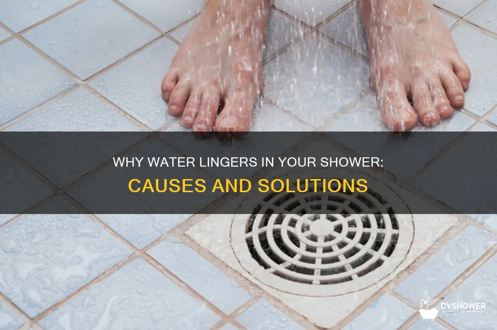 why does water remain in my shower after showering