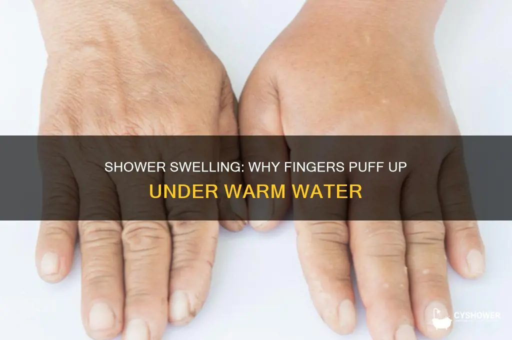 why domy fingers swell when i take a shower
