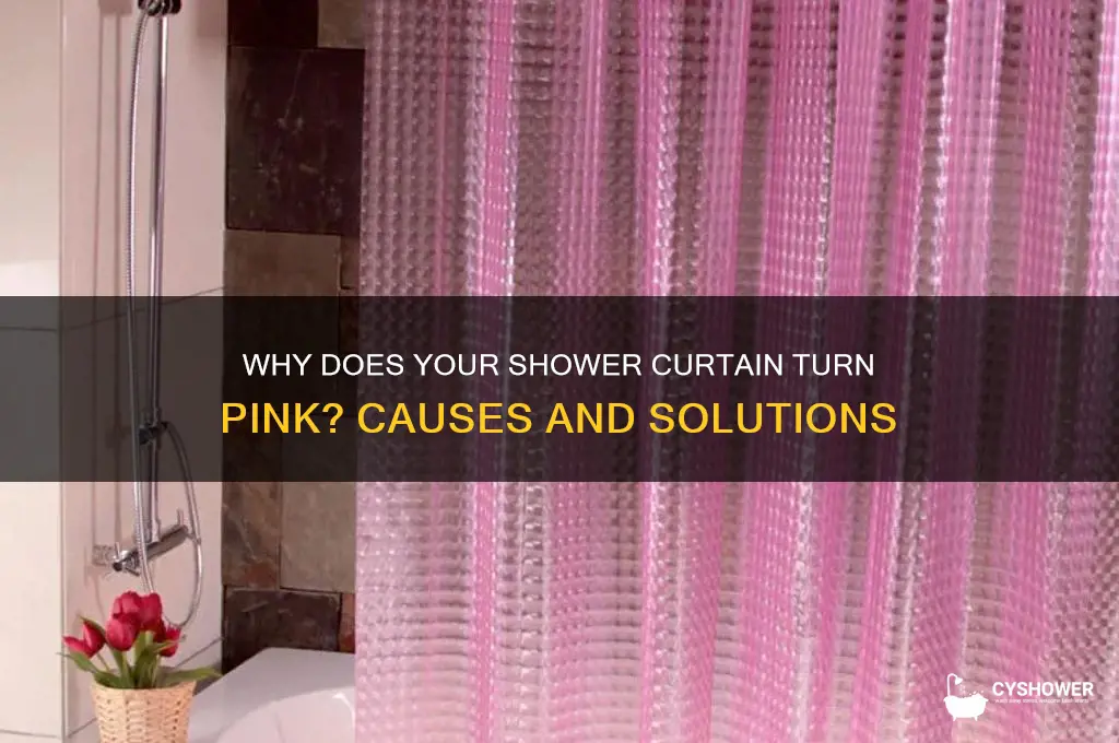 why dose the bottom of the shower curtain tirn pink