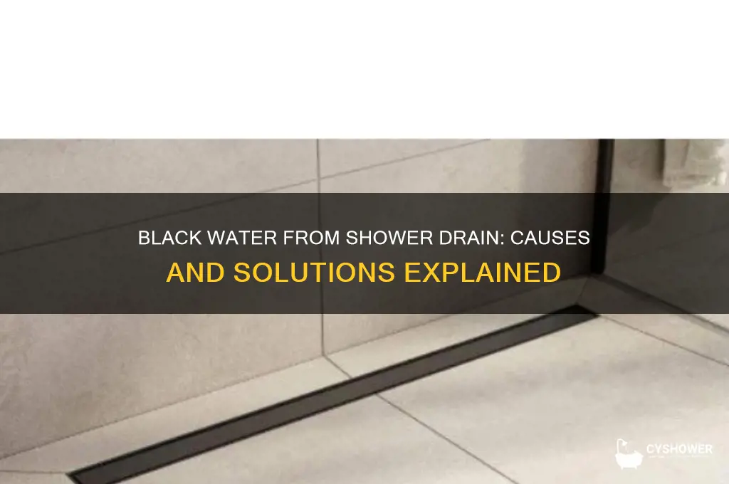 why is black water coming out of the shower drain