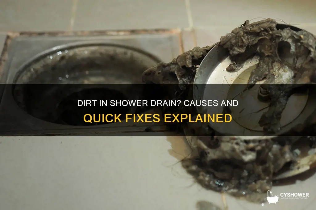 why is dirt coming out of my shower drain