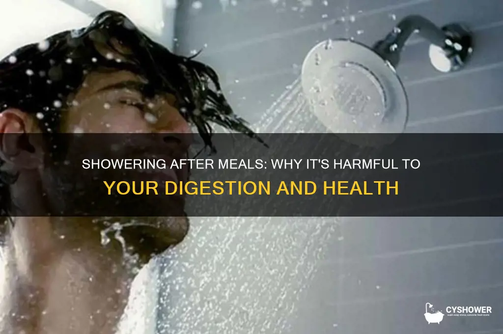 why is it bad to take a shower after eating