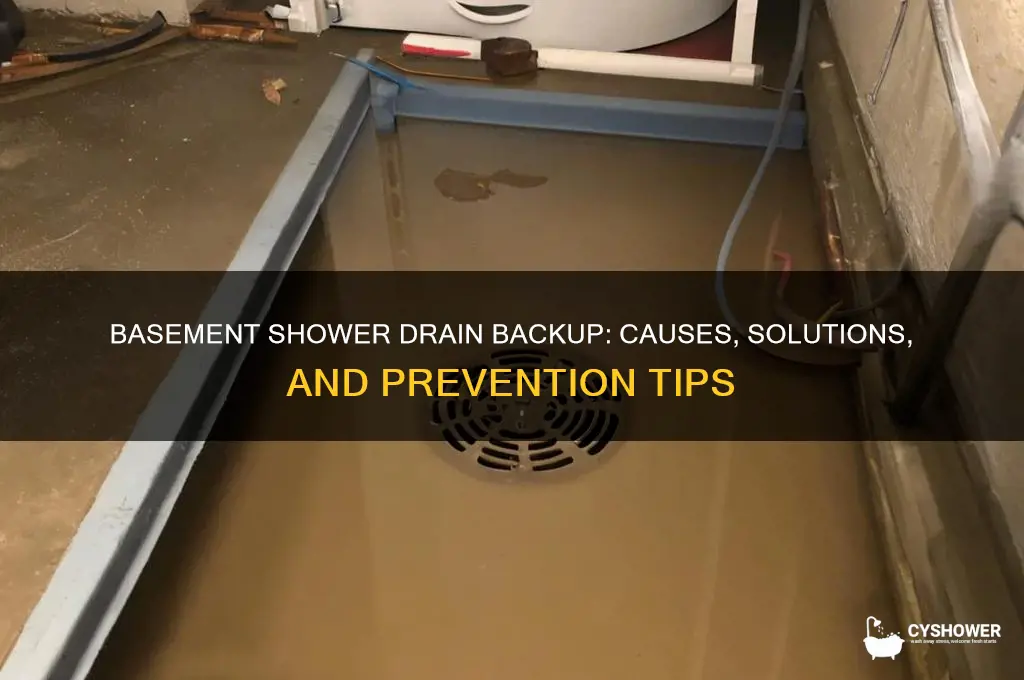 why is my basement shower drain backing up