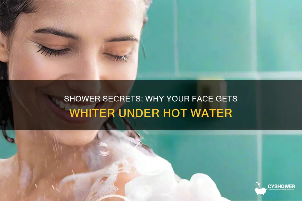 why is my fce whiter when i take a shower