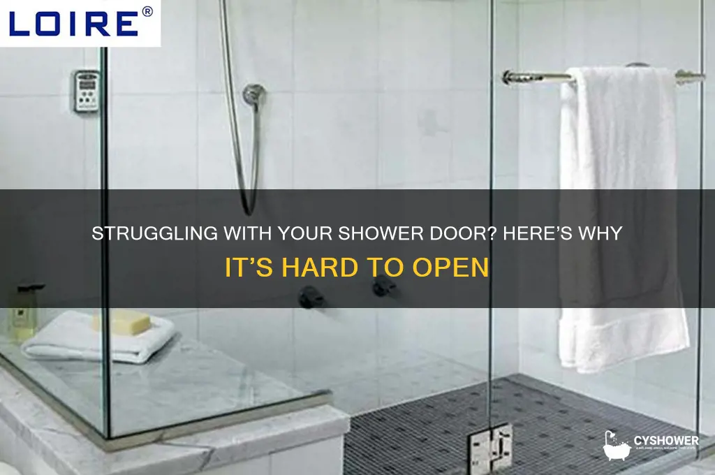 why is my glass shower door hard to open