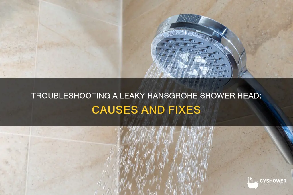 why is my hansgrohe shower head leaking