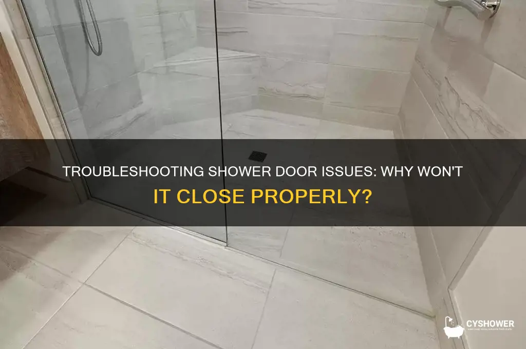 why is my shower door not closing properly