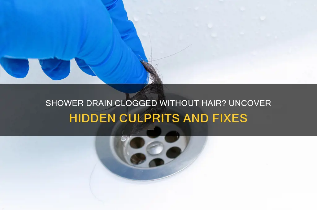 why is my shower drain clogged with no hair