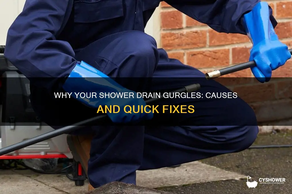 why is my shower drain gurgling