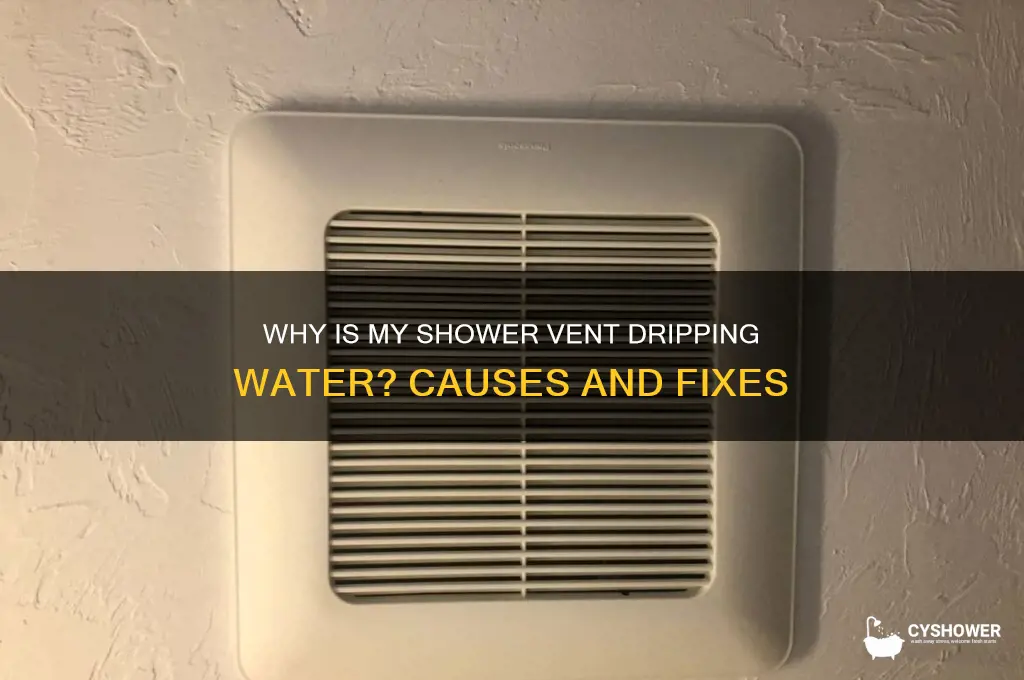 why is my shower vent dripping water