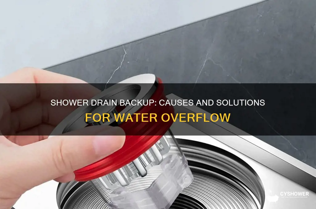 why is my water backing up into shower