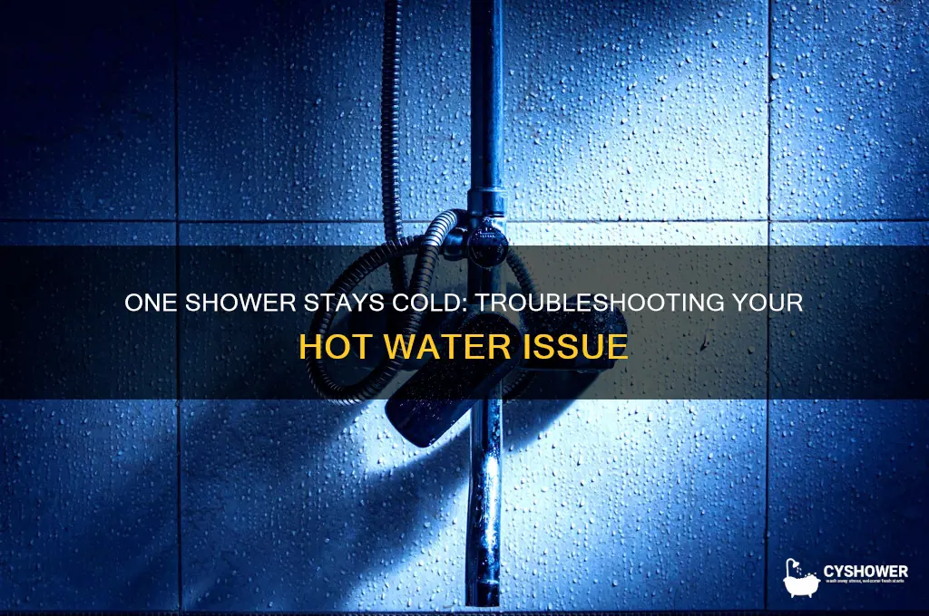 why is only one shower not getting hot water