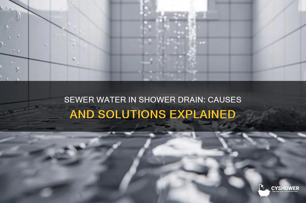 why is sewer water coming from shower drain