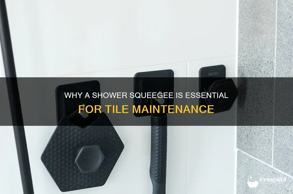 why is shower squeegee important tile