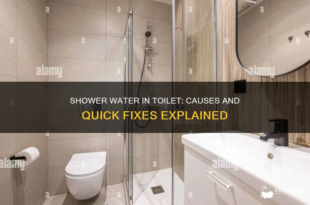 why is shower water coming in toilet