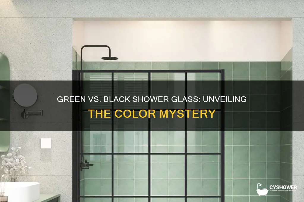 why is some shower door glass green and some black