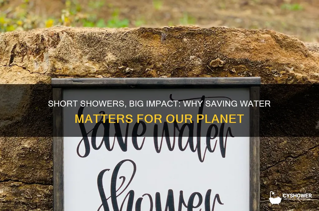 why is taking short shower and saving water important