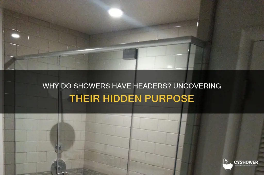 why is there a header in the shower