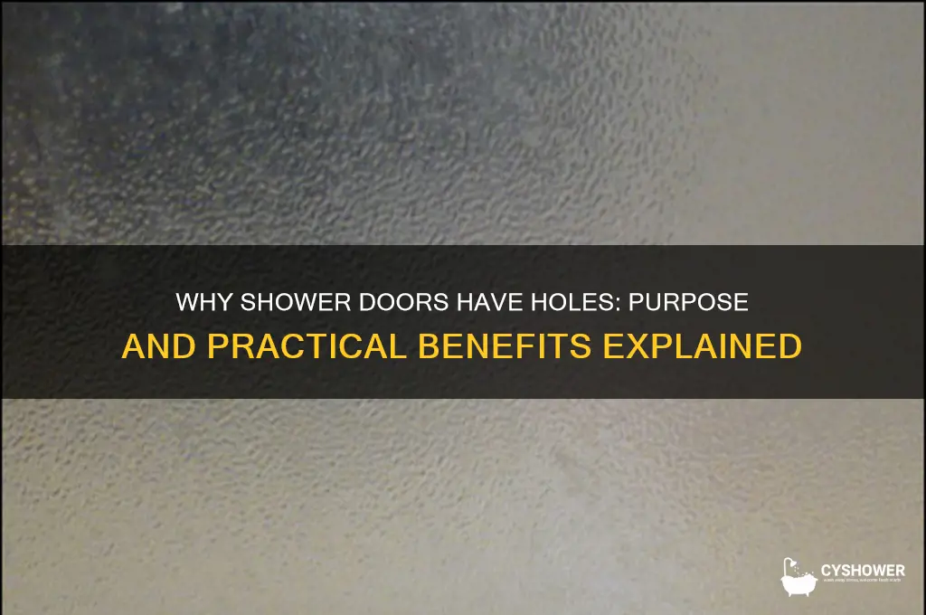 why is there a hole in the shower door