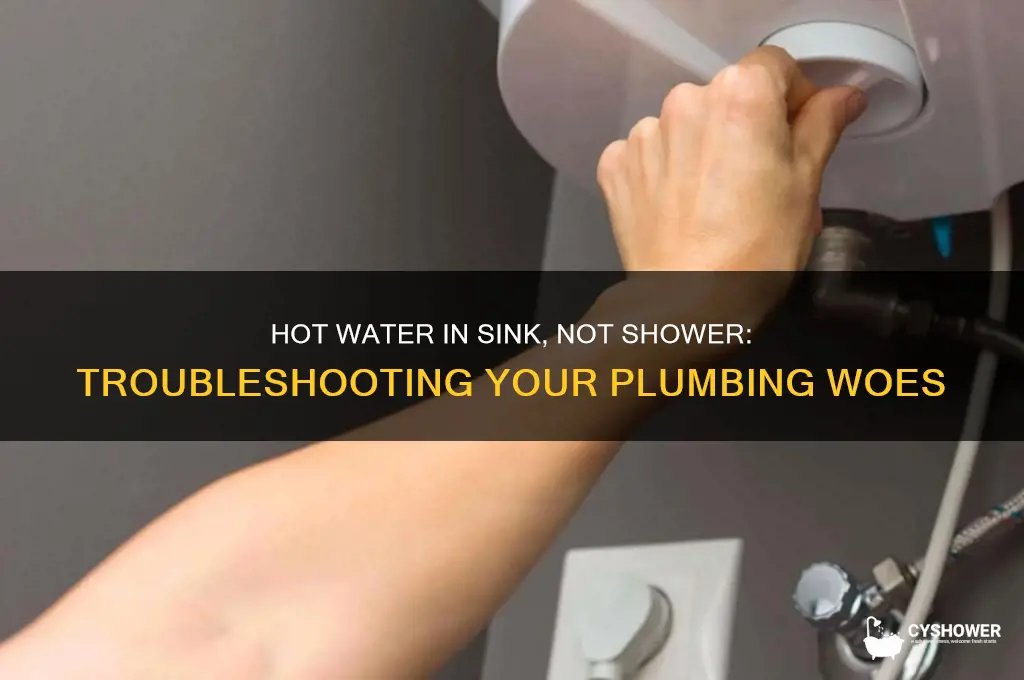 why is there hot water in sink but not shower