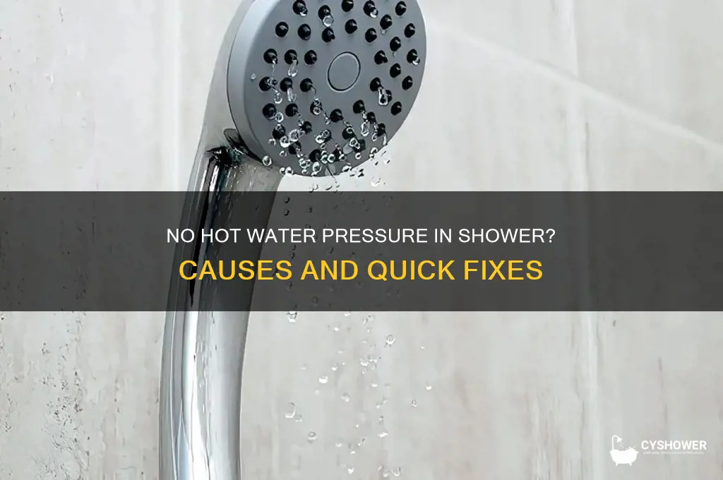 why is there no hot water pressure in my shower