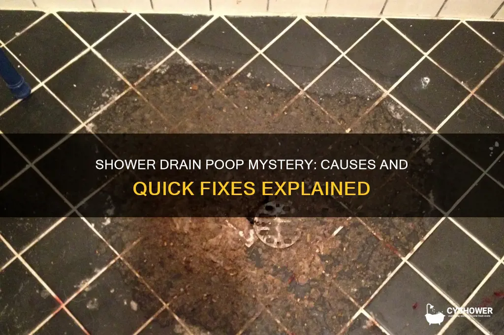 why is there poop coming out of my shower drain
