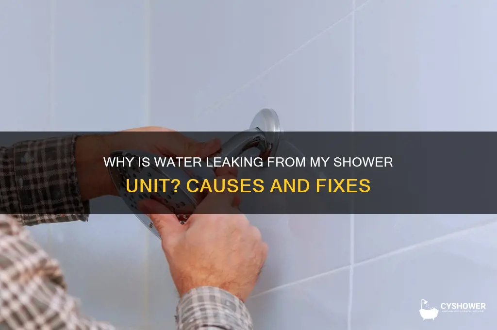 why is water coming out of my shower unit