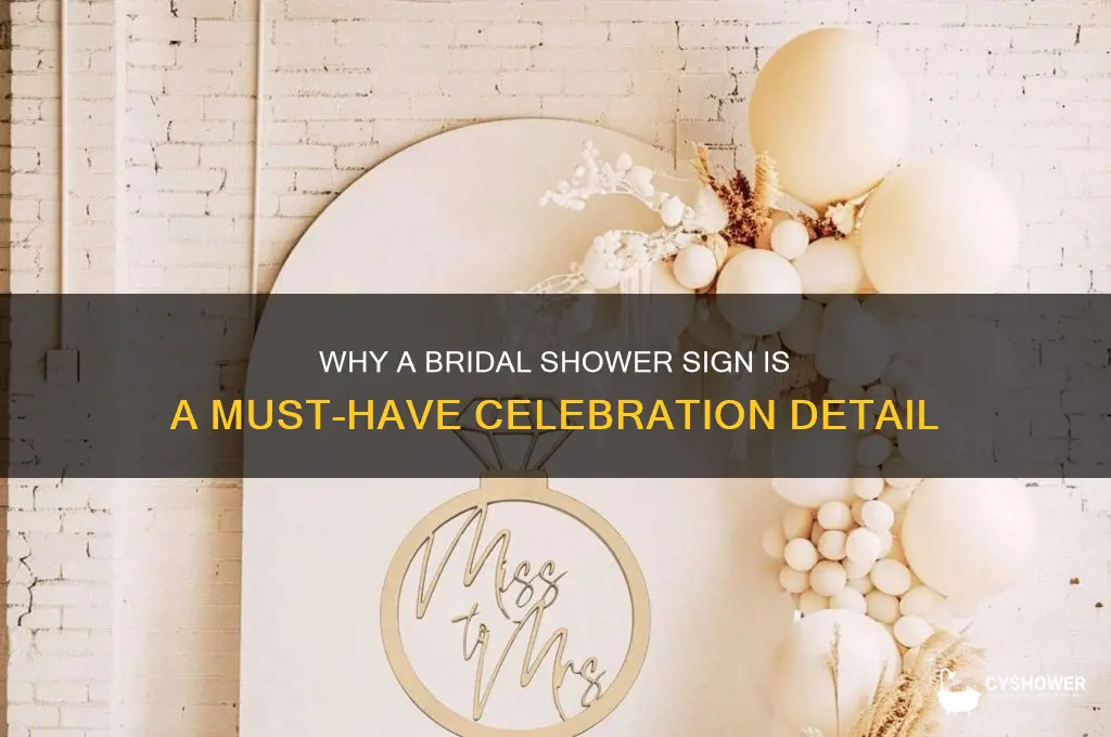 why make a sign for a bridal shower
