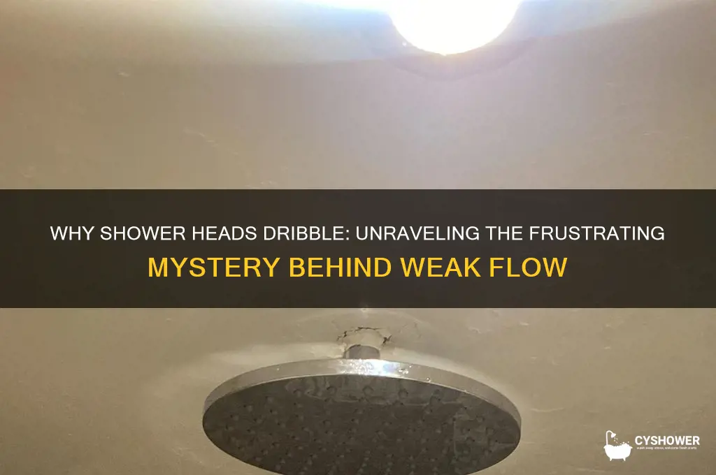 why must shower heads dribble
