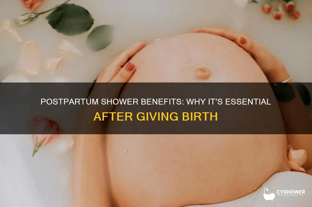 why nit take shower after giving birth