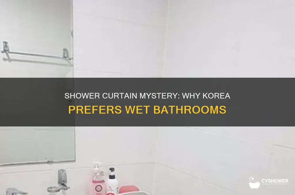 why no shower curtains in korea