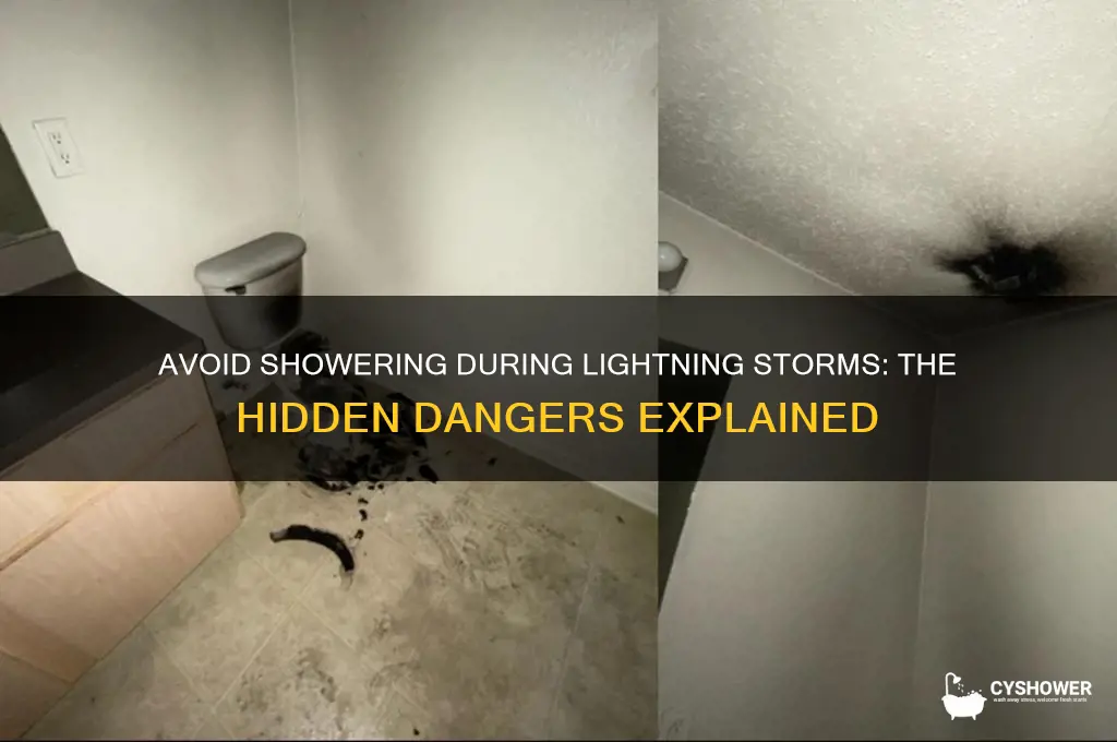 why not to take a shower in a lighting storm