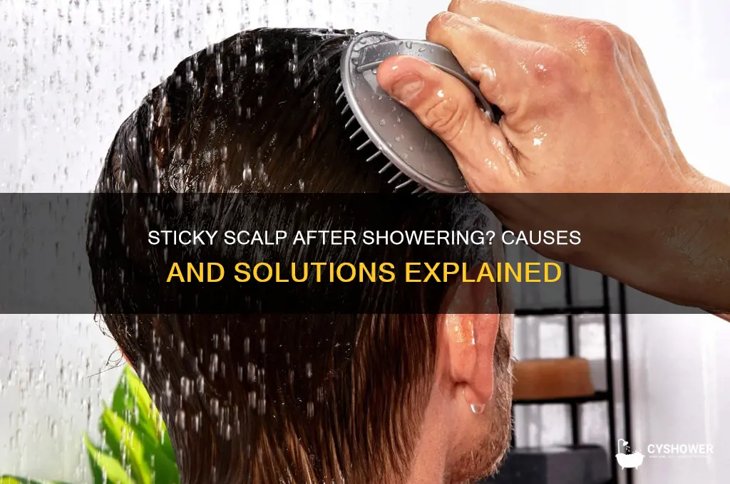why ois my head stiky after i shower
