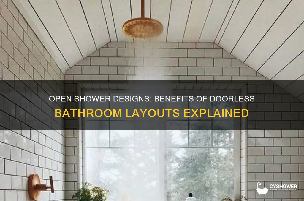 why open shower designs without doors