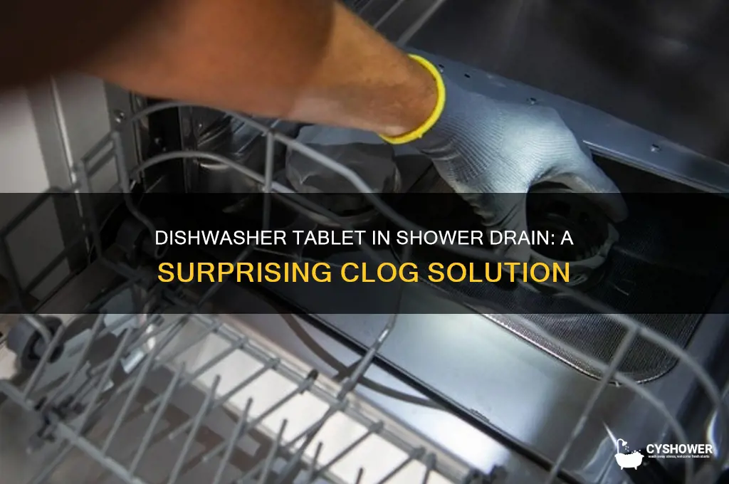 why put dishwasher tablet in shower drain