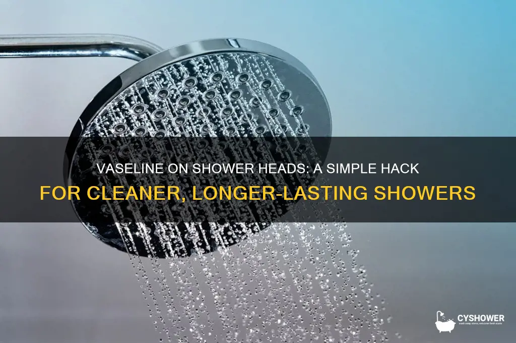 why put vaseline on shower head