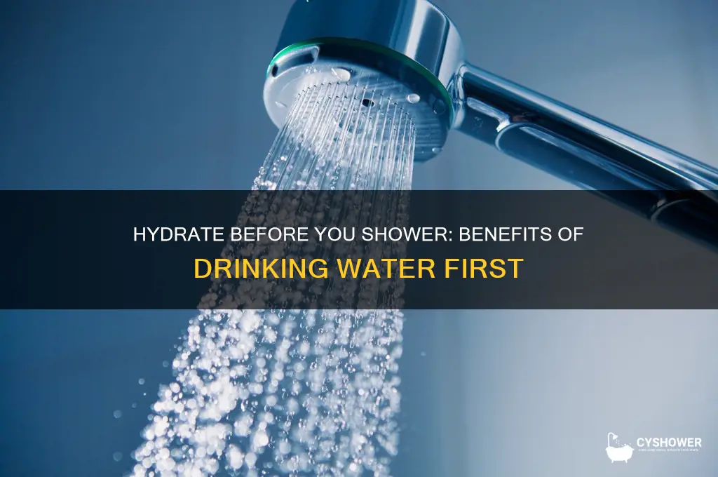 why should i drink water before a shower