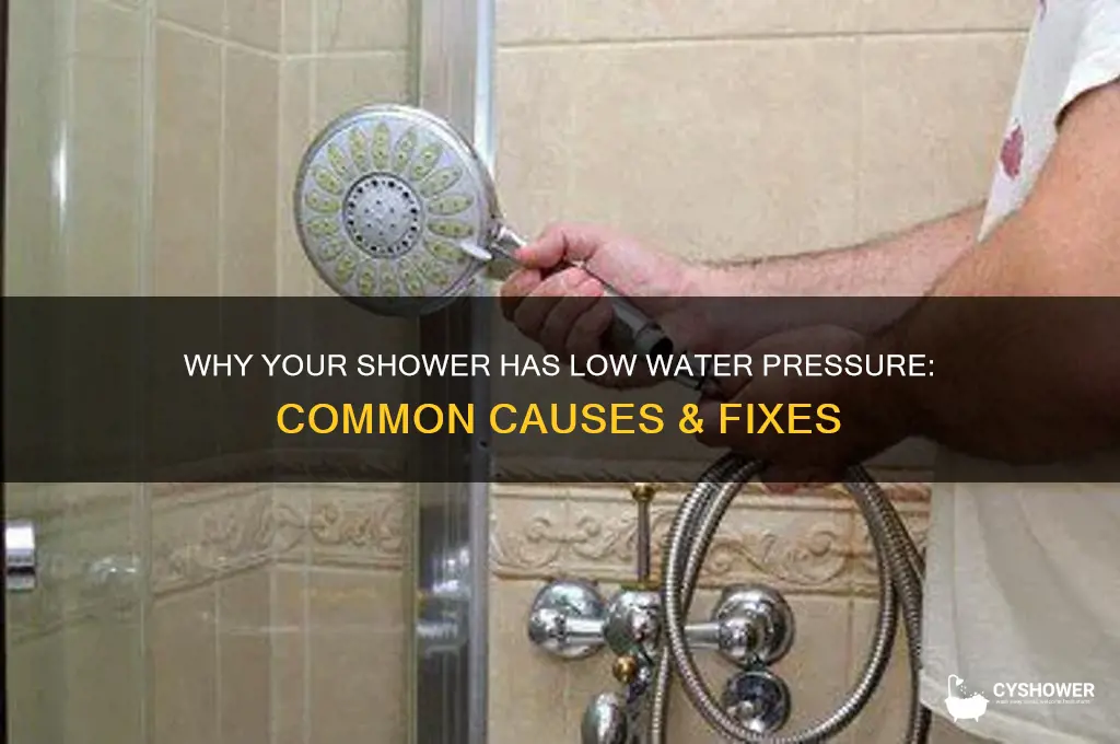 why shower has low water pressure