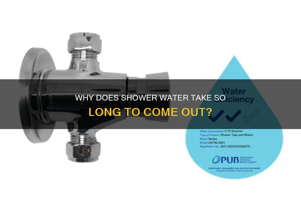 why shower takes so lpng water come oit