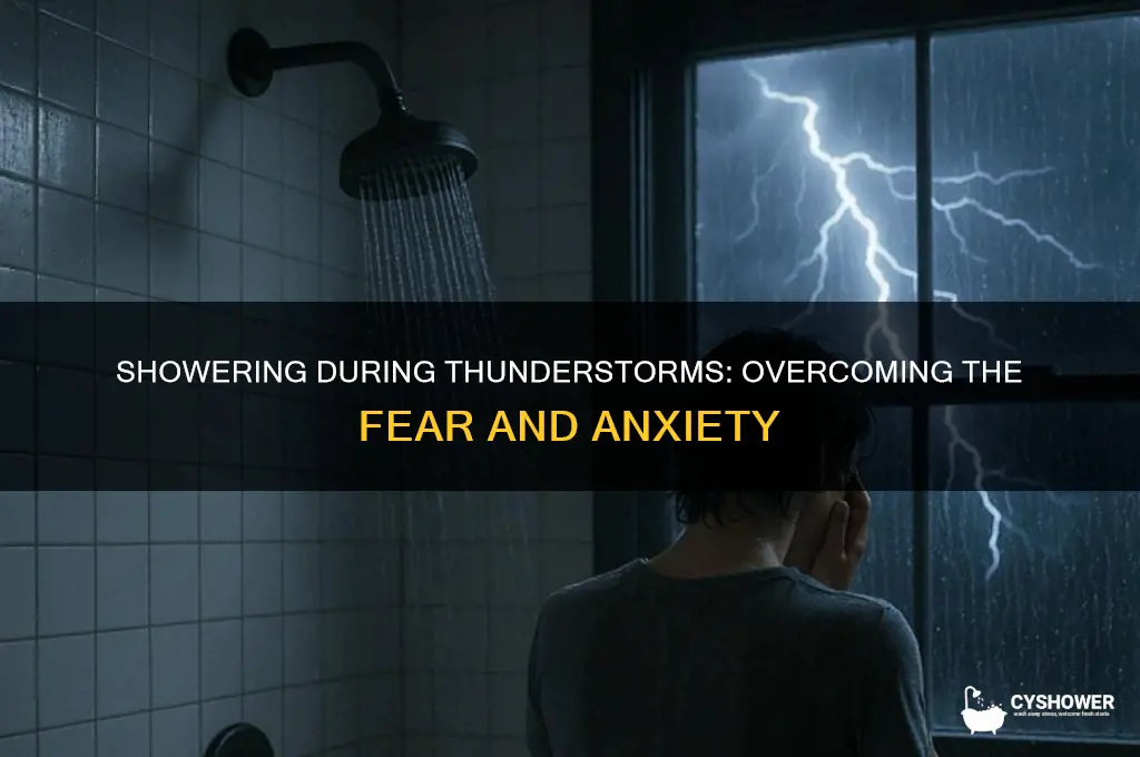 why take a shower is hard when during a thunderstorm