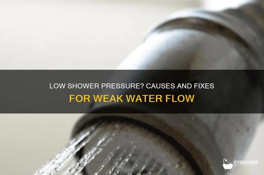 why the luje water on my shower is liw pressure