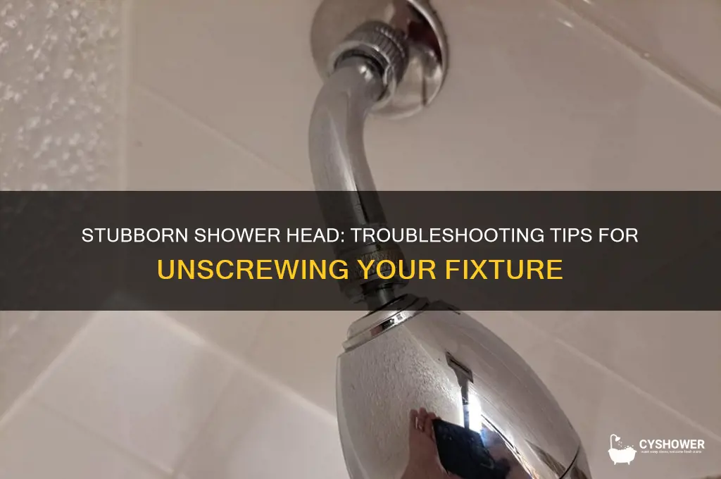 why wont my shower head unscrew