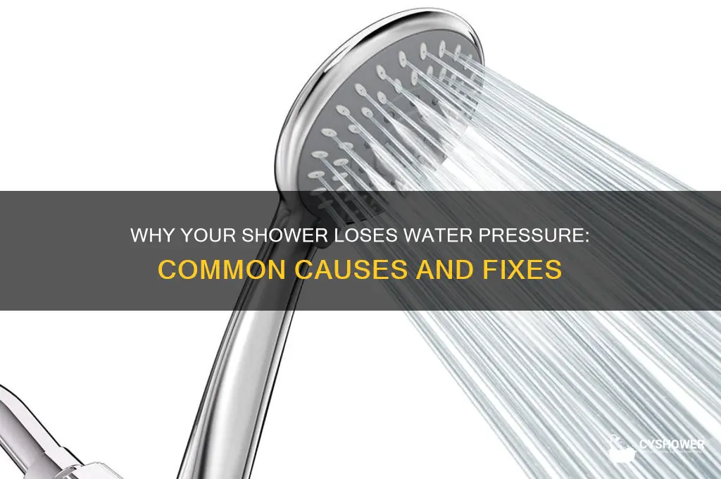 why would i lose water pressure in my shower
