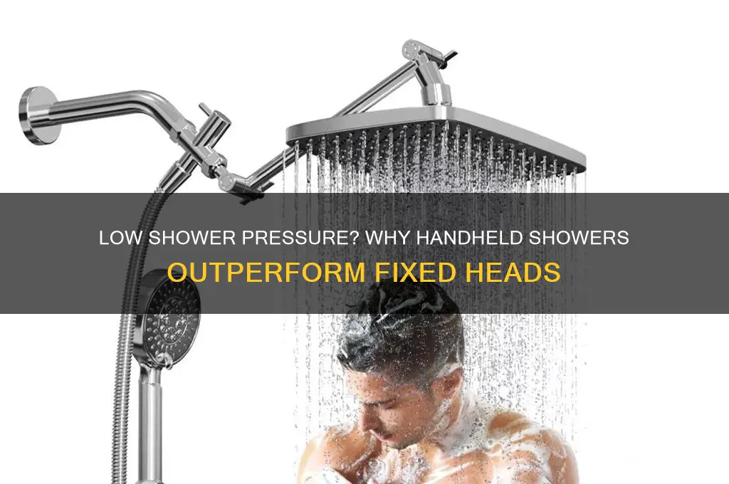 why would shower head have less pressure than hand held